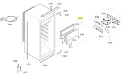 Dveře mrazáku do chladničky Bosch,Siemens - 00447344  465mm x 182mm