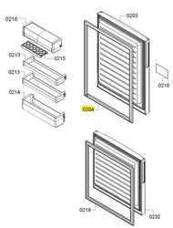 Těsnění dveří chladničky  Bosch - 00714429, 00710510