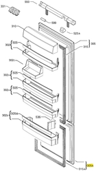 Dveře mrazničky AEG, Electrolux, Zanussi - 2258401021