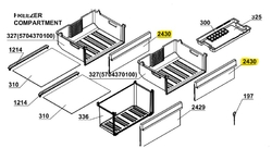 Čelo horní a prostřední zásuvky do mrazáku Beko - 4636510300,C00895101