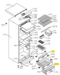 Čelo koše, výklopná dvířka mrazničky Gorenje - 647181,542210