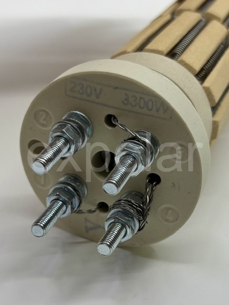 Topné těleso keramika  3300w - 3342032ND  3+1 vývod  6článků L-395mm